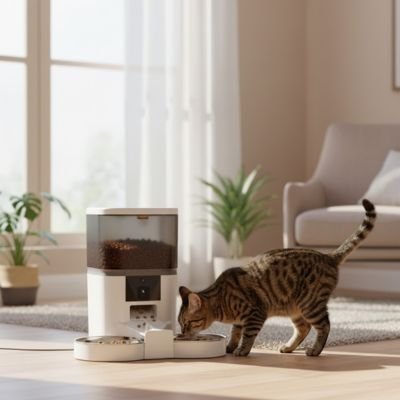 Distributeur automatique de croquettes pour chat | Visio’Croquettes Duo