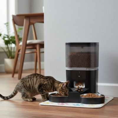 Distributeur automatique de croquettes pour chat | Visio’Croquettes Duo
