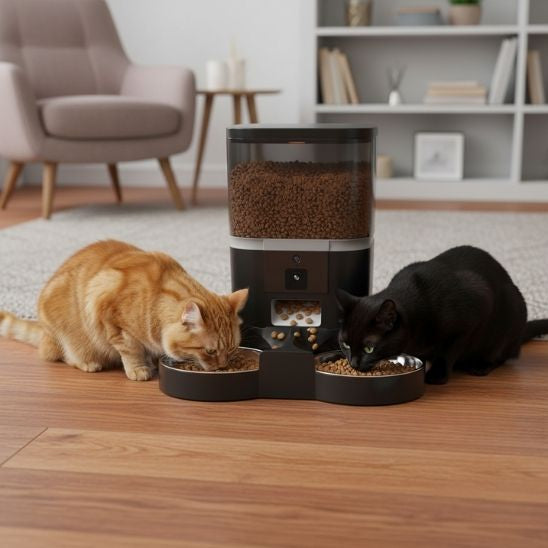 Distributeur automatique de croquettes pour chat | Visio’Croquettes Duo