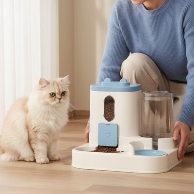 Distributeur croquette eau chat | Harmonie Aqua-Croq
