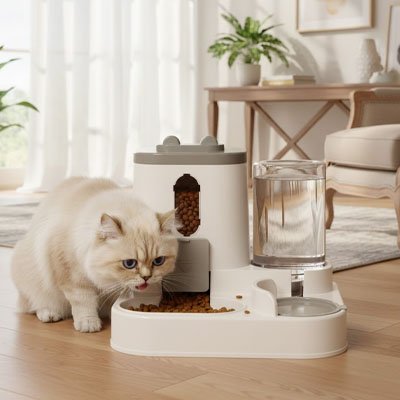 Distributeur croquette eau chat | Harmonie Aqua-Croq