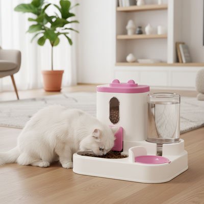 Distributeur croquette eau chat | Harmonie Aqua-Croq