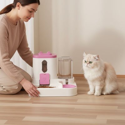 Distributeur croquette eau chat | Harmonie Aqua-Croq