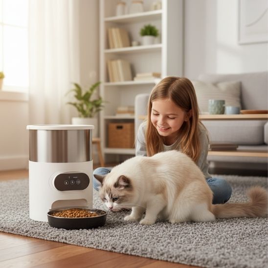 Distributeur croquettes chat automatique | Ration Idéale