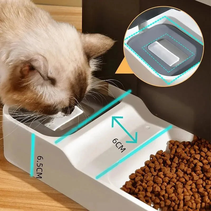 Distributeur Croquettes Chat Automatique Eau - Oscar et Plume