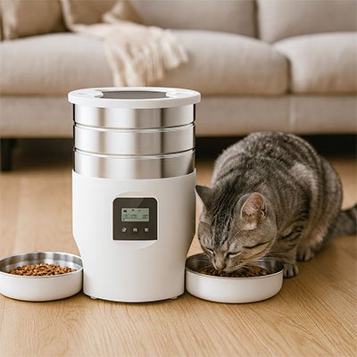 Distributeur de croquettes automatique pour chat | Duo Délice