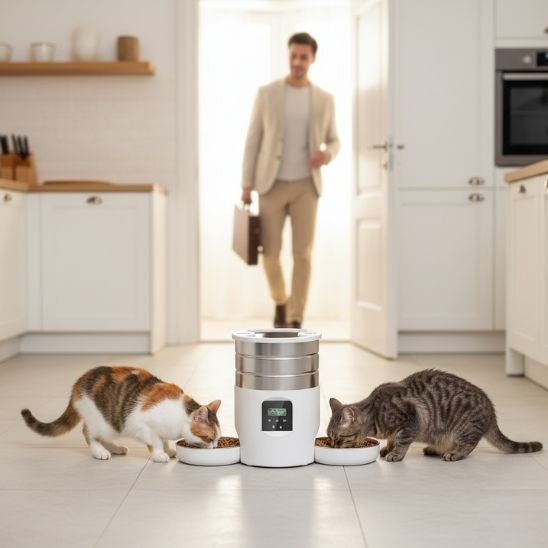 Distributeur de croquettes automatique pour chat | Duo Délice