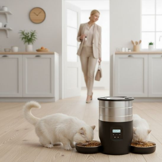 Distributeur de croquettes automatique pour chat | Duo Délice