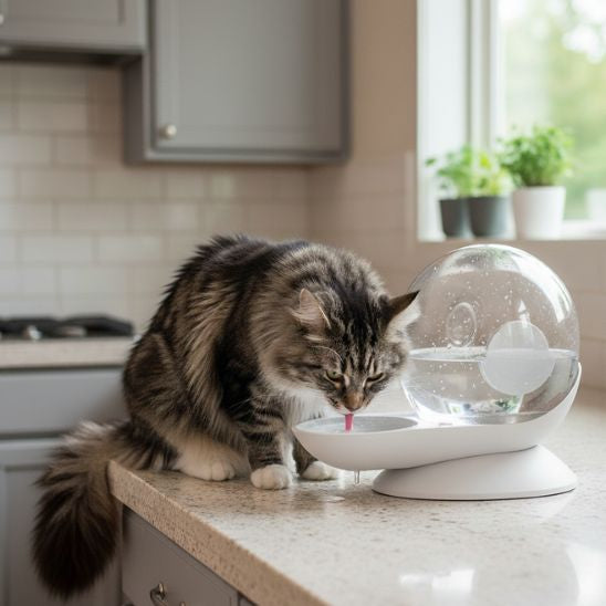 distributeur eau chat escargot