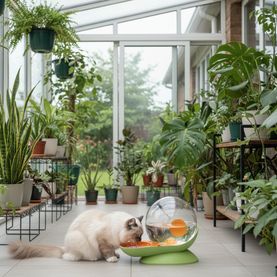 distributeur eau chat escargot