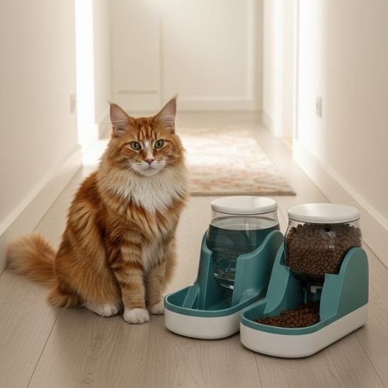 distributeur nourriture chat design