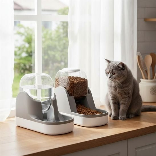 distributeur nourriture chat design