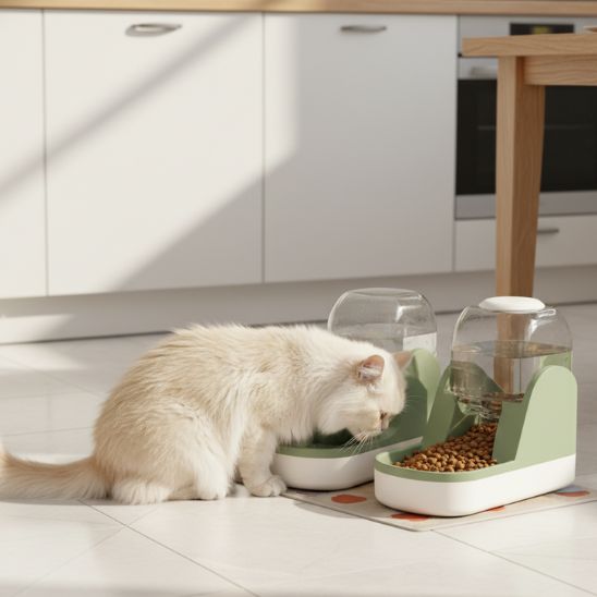 distributeur nourriture chat design