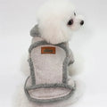 Manteau pour petit chien gris avec doublure en fausse fourrure doux par Oscar et Plume
