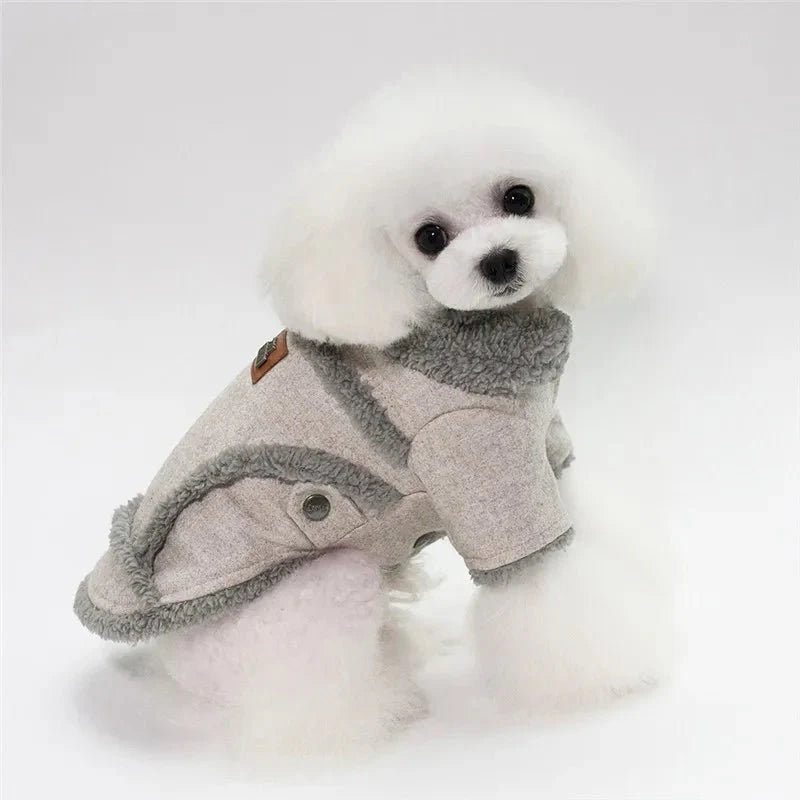 Manteau Doublé Fausse Fourrure Pour Petit Chien