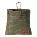 Sac à Friandises en toile khaki avec boucle pour un accès facile aux friandises pour animaux