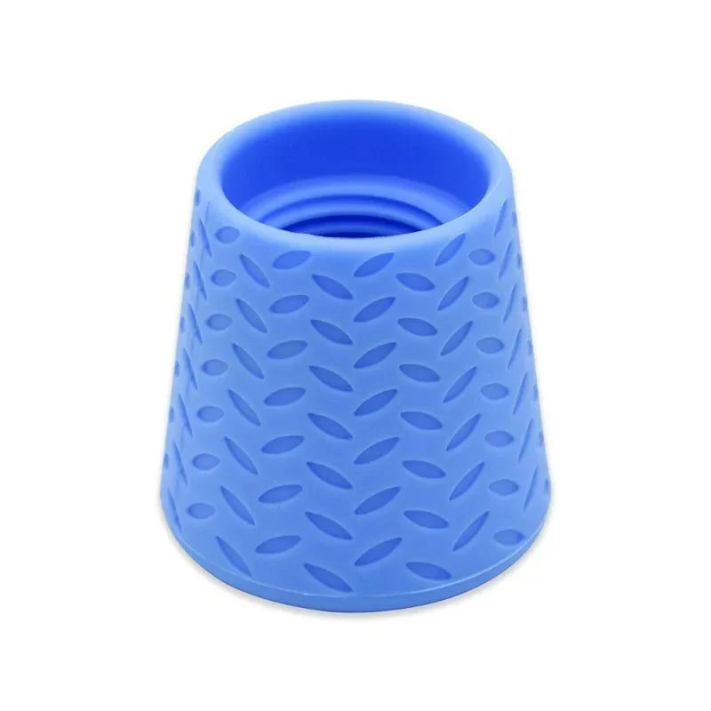Accessoire en silicone bleu pour douche portable silicone chien avec texture antidérapante