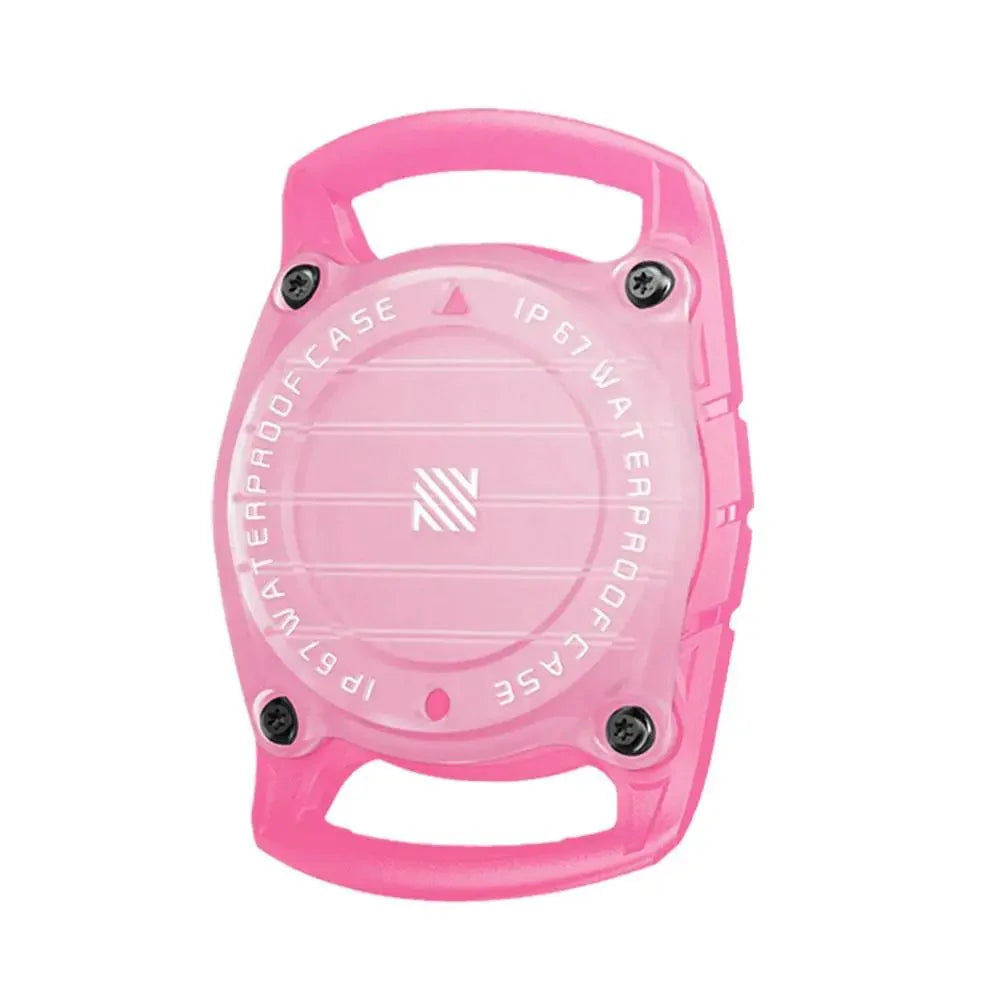 Étui waterproof pour Airtag en rose, résistant à l'eau et aux chocs pour une protection optimale