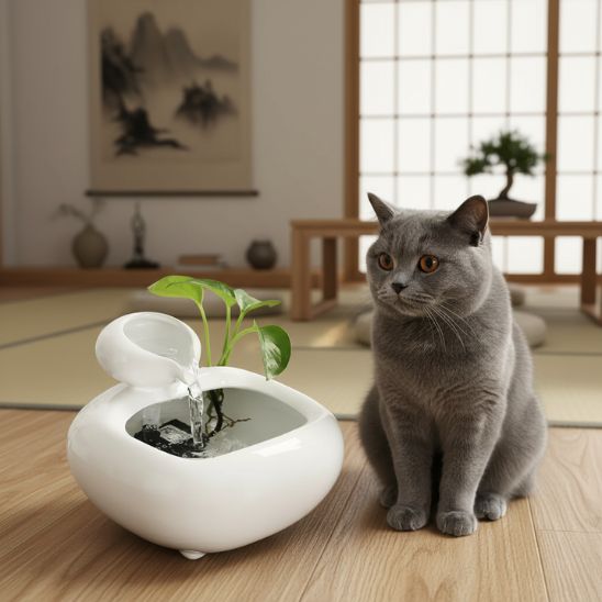 FONTAINE A EAU CHAT CERAMIQUE| Minou Zen