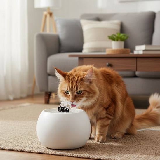 FONTAINE A EAU CERAMIQUE CHAT | L'Oasis du Chat
