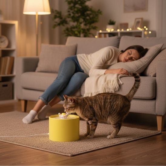 FONTAINE A EAU CERAMIQUE CHAT | Argile Vive