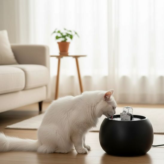 FONTAINE A EAU CERAMIQUE CHAT | L'Oasis du Chat