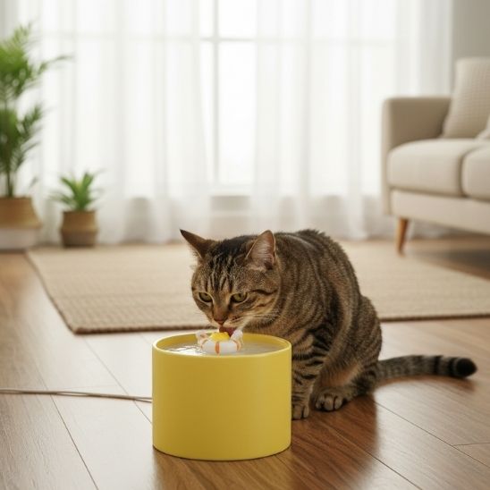 FONTAINE A EAU CERAMIQUE CHAT | Argile Vive