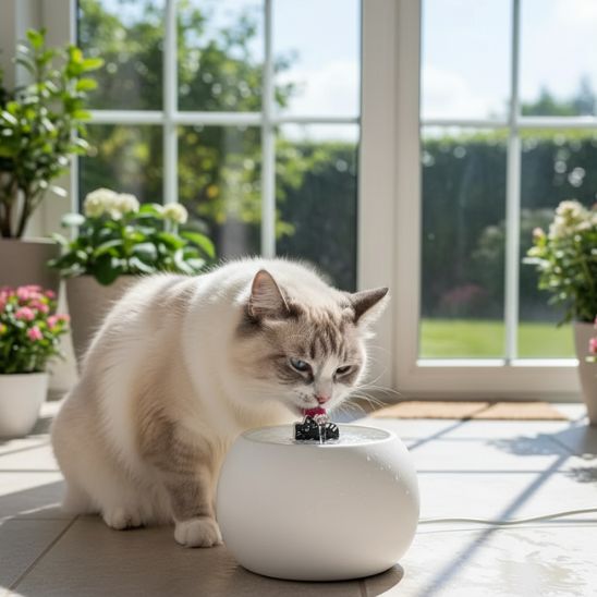 FONTAINE A EAU CERAMIQUE CHAT | L'Oasis du Chat
