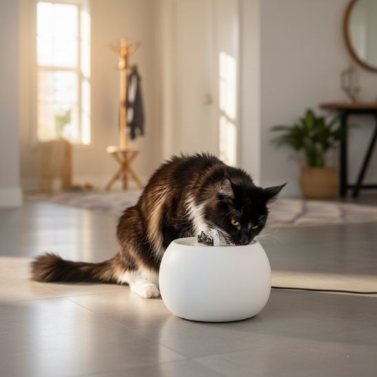 FONTAINE A EAU CERAMIQUE CHAT | L'Oasis du Chat
