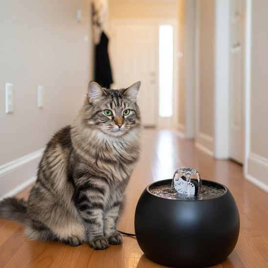 FONTAINE A EAU CERAMIQUE CHAT | L'Oasis du Chat
