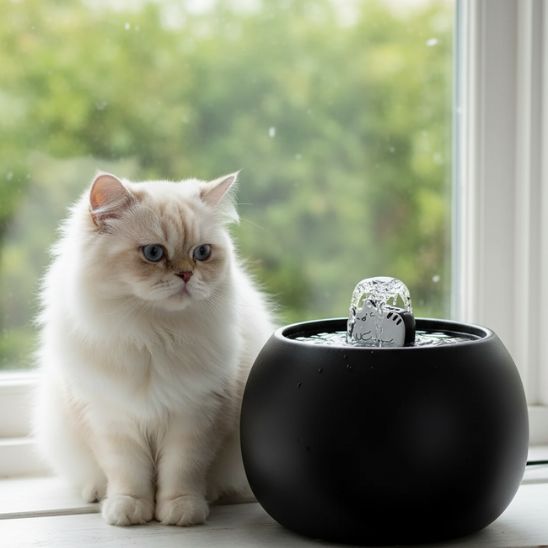 FONTAINE A EAU CERAMIQUE CHAT | L'Oasis du Chat