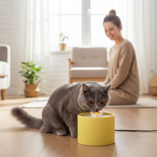 FONTAINE A EAU CERAMIQUE CHAT | Argile Vive