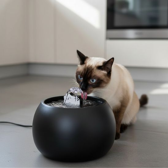 FONTAINE A EAU CERAMIQUE CHAT | L'Oasis du Chat