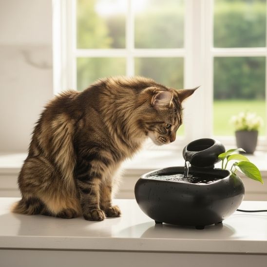 FONTAINE A EAU CHAT CERAMIQUE| Minou Zen