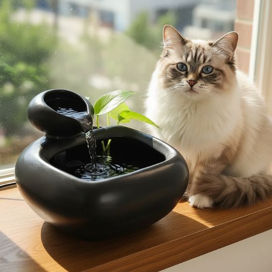 FONTAINE A EAU CHAT CERAMIQUE| Minou Zen