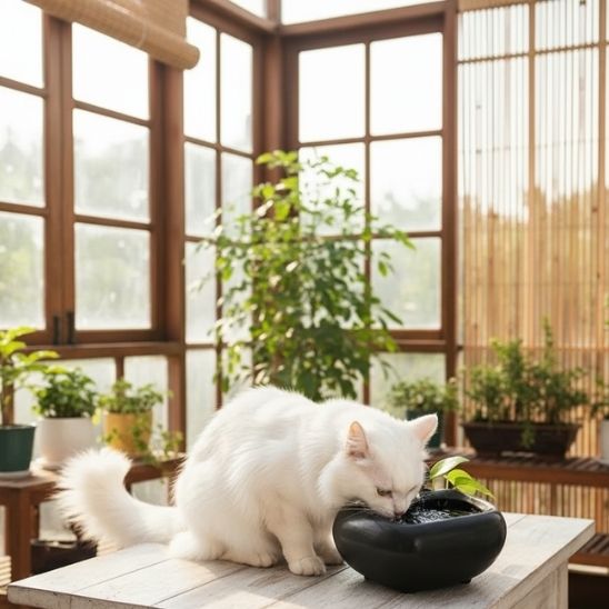 FONTAINE A EAU CHAT CERAMIQUE| Minou Zen