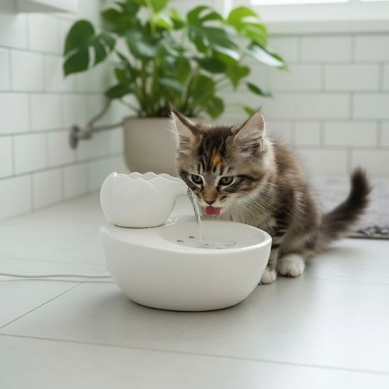 Fontaine à eau chat céramique | Zen Félin