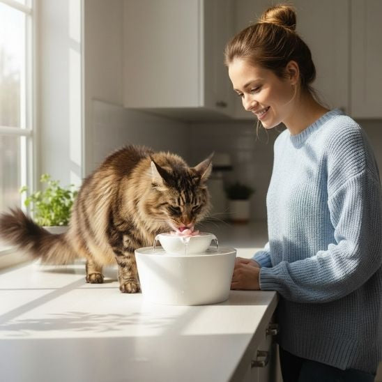 FONTAINE A EAU CHAT CERAMIQUE | Harmonie Féline
