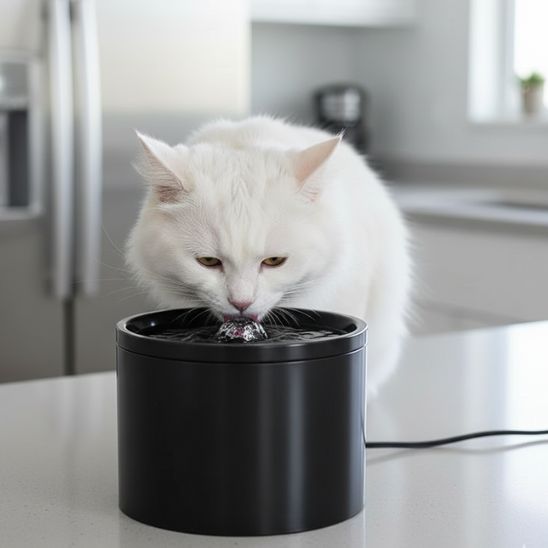 FONTAINE A EAU CHAT CERAMIQUE | Rosée de Porcelaine