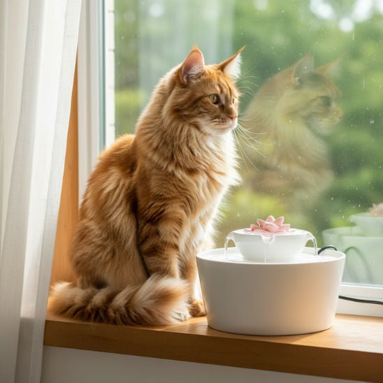 FONTAINE A EAU CHAT CERAMIQUE | Harmonie Féline