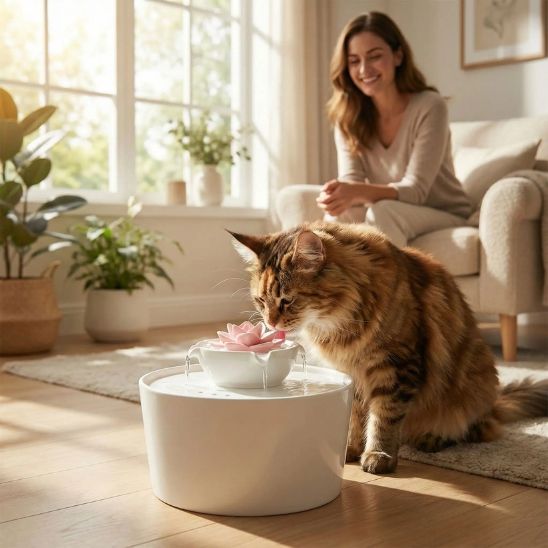 FONTAINE A EAU CHAT CERAMIQUE | Harmonie Féline