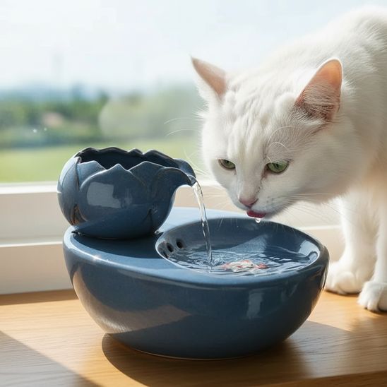 Fontaine à eau chat céramique | Zen Félin