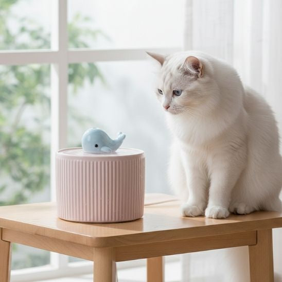 Fontaine à eau chat ceramique | Goutte de Joie