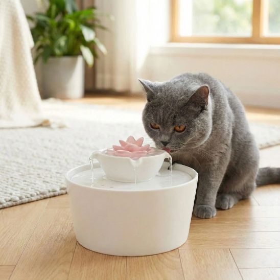 FONTAINE A EAU CHAT CERAMIQUE | Harmonie Féline