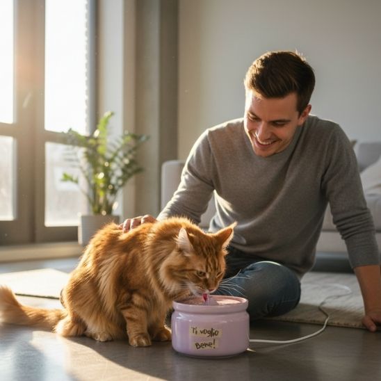 FONTAINE A EAU CHAT CERAMIQUE | Céram’Fraîcheur