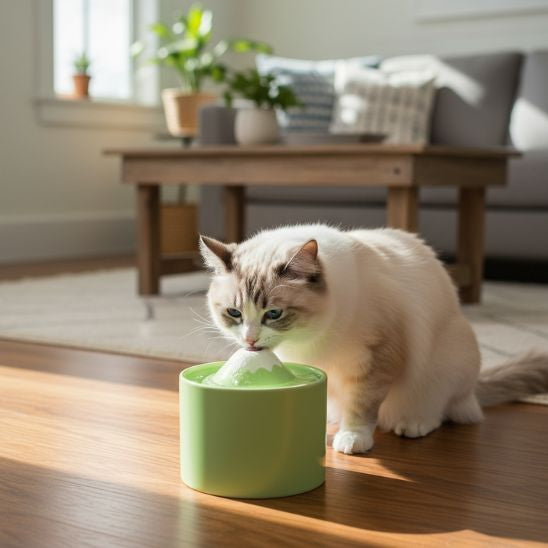 FONTAINE A EAU POUR CHAT CERAMIQUE | Cascade des Neiges