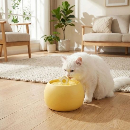 FONTAINE A EAU POUR CHAT CERAMIQUE | Fleur Zen