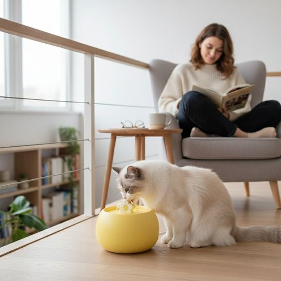 FONTAINE A EAU POUR CHAT CERAMIQUE | Fleur Zen