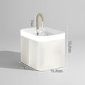 Fontaine à eau silencieuse pour chat avec un design moderne et dimensions compactes de 12,5 cm de hauteur