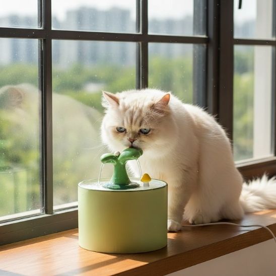 Fontaine Chat Céramique | Céram’Oasis